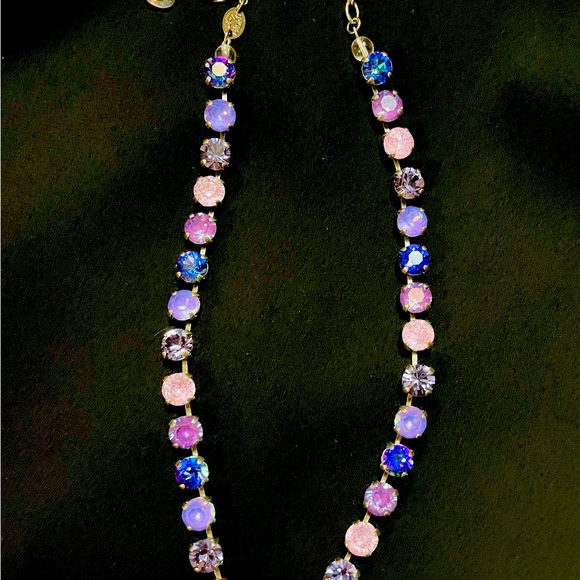 Crystal Infinity Necklace - Purple/Lilac/Pink - Picture 2 of 7